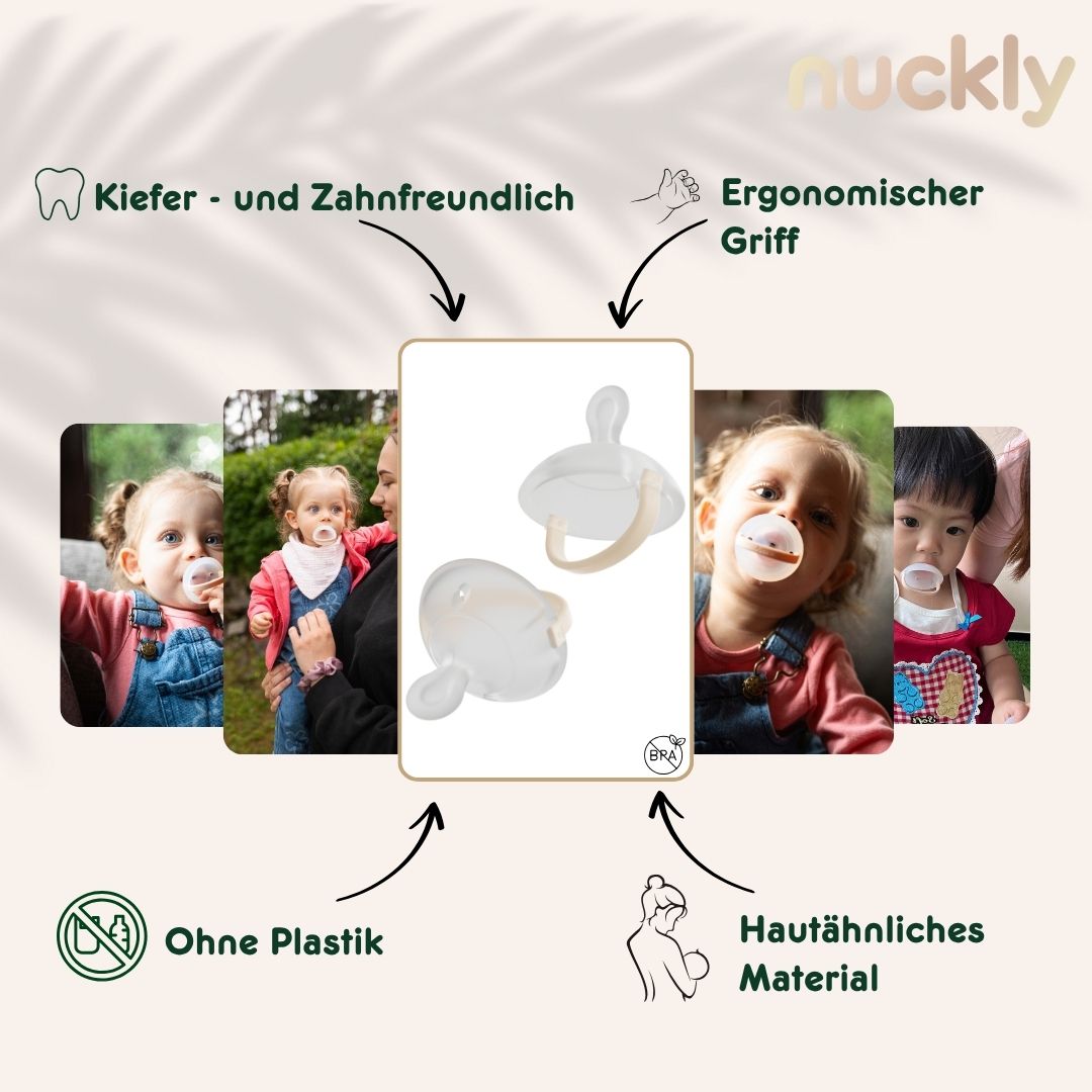 2x Nuckly - NatureSense - Medizinisch optimierter Nuckel / inkl. Ratgeber