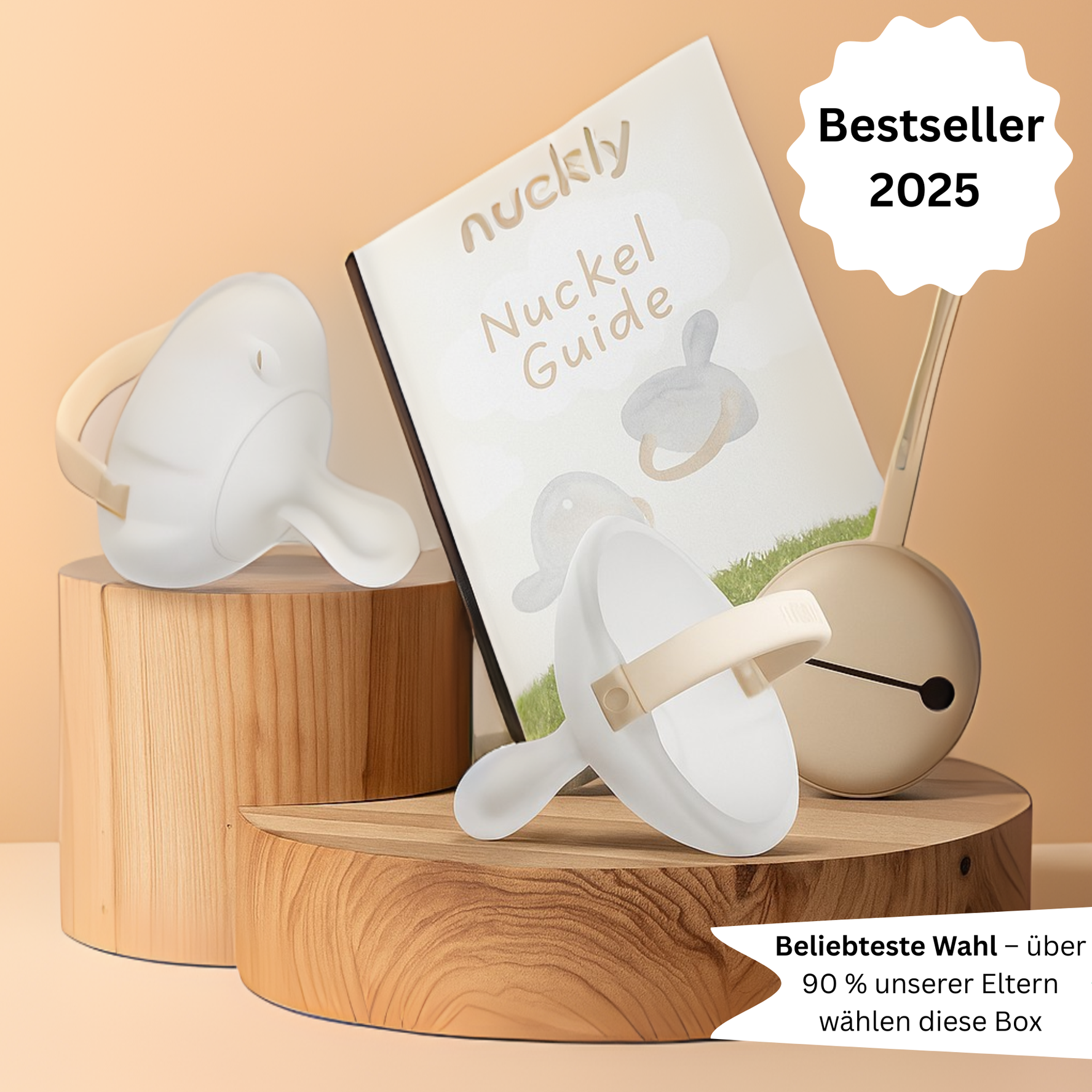 Nuckly Comfort Box / 2x Nuckly NatureSense + Ratgeber  + Nuckly Case
